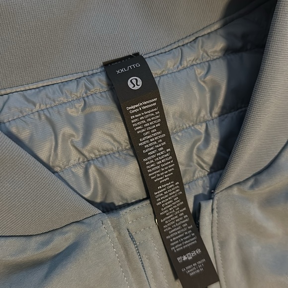 New Lululemon Mens Switch Over Bomber Jacket XXL Belgian Blue - Picture 11 of 11